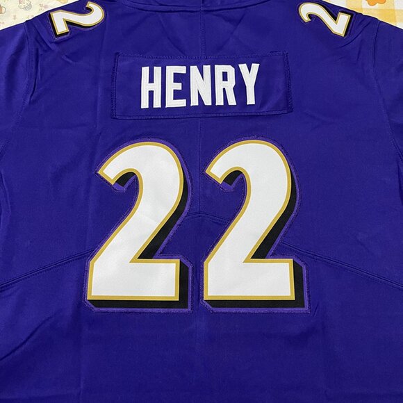 Baltimore Ravens Derrick Henry #22 Purple NFL Jersey - Picture 6 of 6